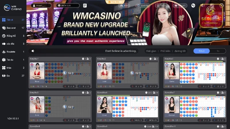 Tổng hợp các tựa game HOT nhất tại sòng bạc WM