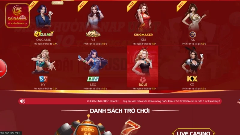 Tổng Quan Về Sảnh Bole Game Bài Tại Sodo